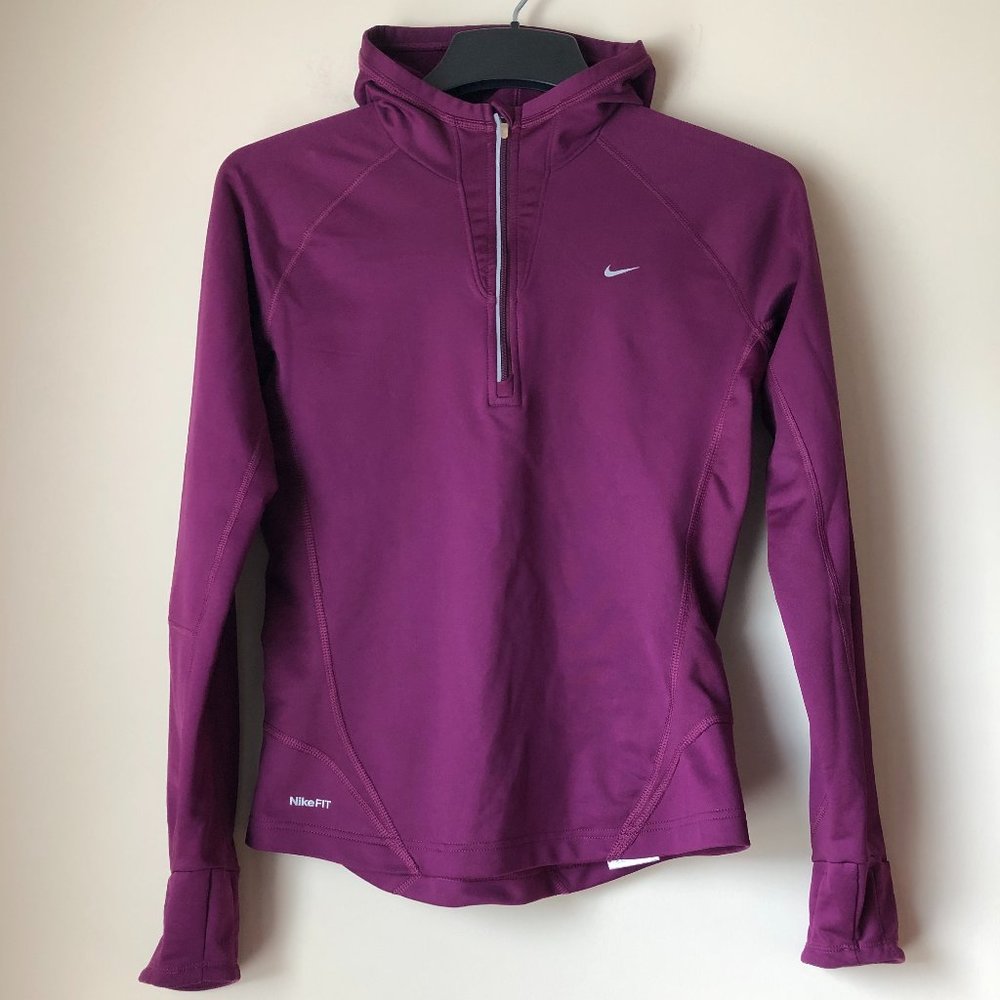 NIKE-FIT DRY 1/2 HOODIE